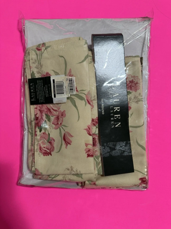 Guardanapo de algodão pedra marrom floral Ralph Lauren conjunto com 7 peças - Imagem 3 de 4