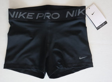 Nike Pro CZ9857-014 Women Sz S Black/Gray Dri-FIT Mid-Rise 3" Compression Shorts