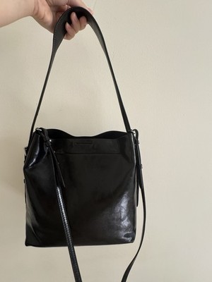 Classic Black Zara Leather Shoulder & Crossbody Bag