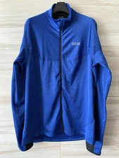 Gore Bike Wear Cycling Jersey Men XL Blue Full Zip Long Sleeve Jacket