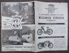 MV AGUSTA MECCANICA VERGHERA BROCHURE PUBBLICITARIA D'EPOCA ANNI '50