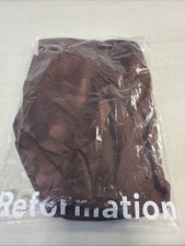 Reformation Ivan Silk Dress Size 10 Mahogany