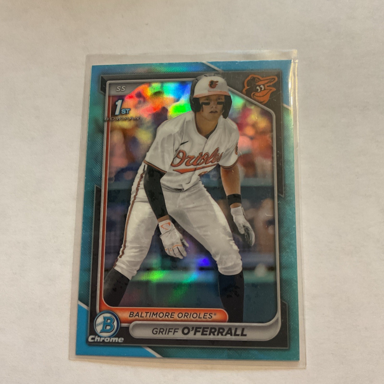 2024 Bowman Griff O’Ferrall 1st Chrome Sky Blue Refractor  BDC-21 Orioles⚾️