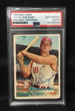 1957 Topps Ted Kluszewski 165 Ball Point Pen Autograph PSA DNA Signed No Sleeves