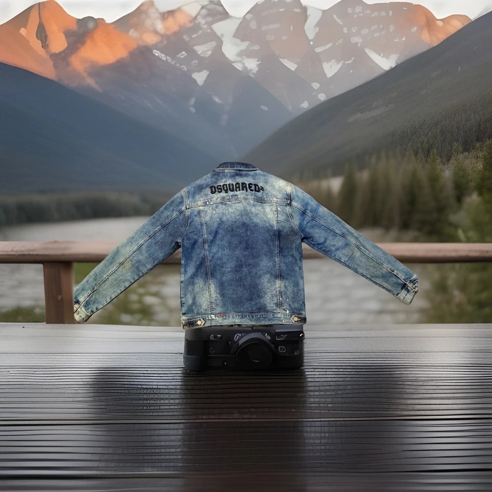 Dsquared 2 Men's Denim Jacket Size 54 - Image 4 of 4