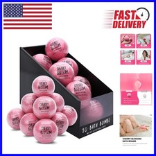 Indulge in 10 Cherry Blossom Bath Bombs - Moisturizing and Soothing Gift Set