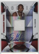 2009-10 Certified Freshman Fabric Signatures Mirror Red /100 Taj Gibson Auto xw6