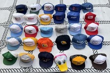 VTG 80-90s Hat Lot 30 agriculture Farming Trucker Patch Snapback Mesh Hats