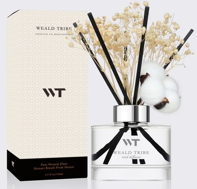Flower Reed Diffuser Set Pure Cotton Scent for Bathroom Accessories Shelf Dec...