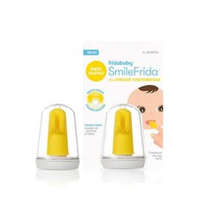 Frida Yellow Baby/Infant Toddler Mouth Grooming Fingerbrush/Toothbrush 3m+