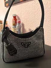 Prada Re-Edition 2000 Crystal Hobo Bag satin shoulder bag