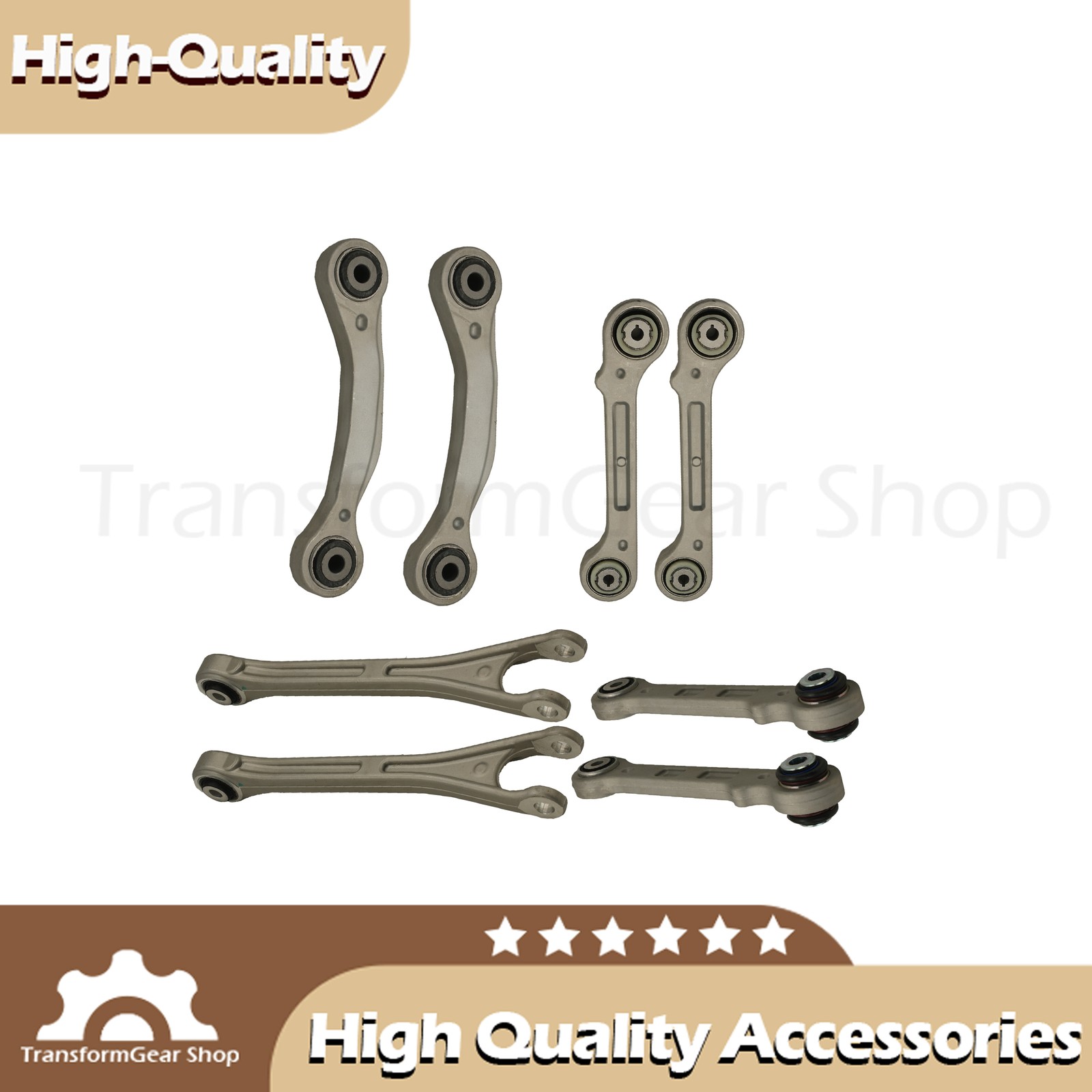 8PCS For 2017+ Maserati Levante Rear Suspension Control Arm Kit