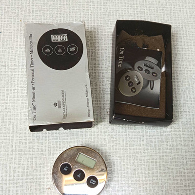 Royal Copenhagen On Time Digitaler Timer Countdown/Aufwärtszähler 7 cm Silber