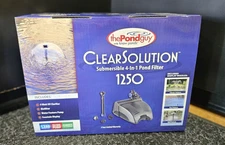 The Pond Guy ClearSolution, 4 IN 1 SUBMERSIBLE POND FILTER, 1250, NIB, PUMP & UV