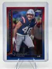 2025 Topps Chrome- Jahlani Tavai #213 Red White & Blue Refractor Patriots