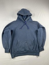 Vintage Hoodie 60s Medium Sweatshirt USA Athletic 70s Hooded Navy