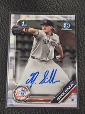2019 Bowman Draft T.J. Sikkema #CDA-TJS 1st Auto New York Yankees