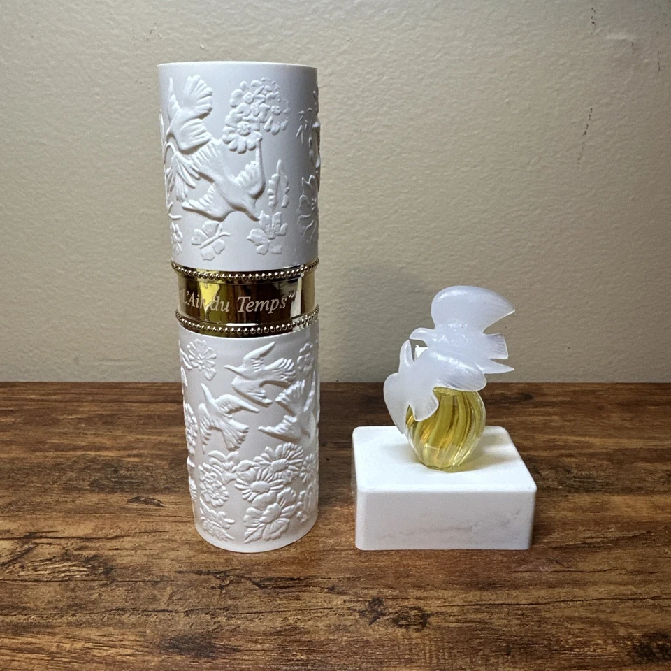Juego de eau de parfum vintage nina ricci lalique l'air du temps eau de parfum 6 ml toilette 50 ml Foto 4 de 4