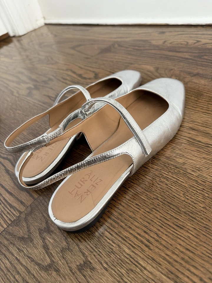 Naturalizador CONNIE MARY JANE SLINGBACK PLANO Talla: 10 Plateado Foto 3 de 4
