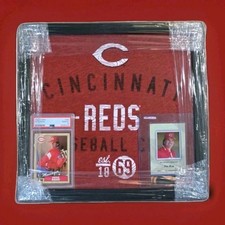 PSA10 Pete Rose 1987 Topps Cincinnati Reds 1869 Pro Framed 16x16 MLB Apparel