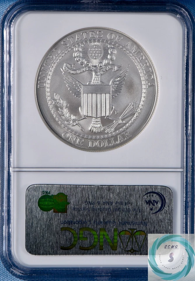 2008-P Bald Eagle Silver Dollar NGC MS 70 - Perfect & Cert Varies - Image 2 of 4