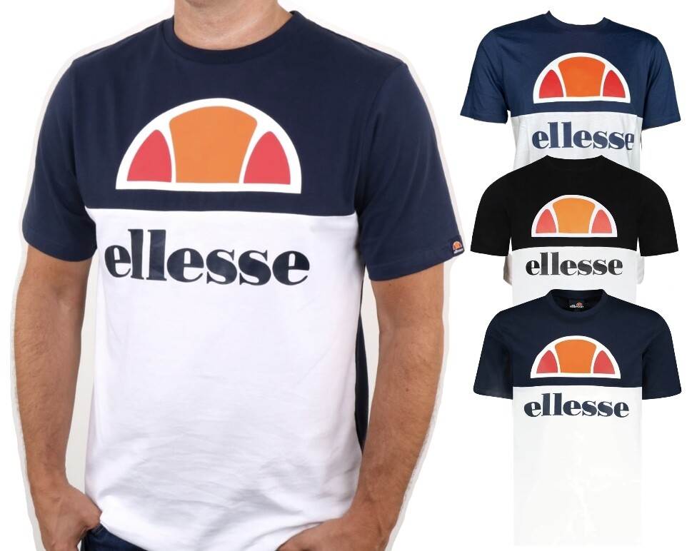 FILA T shirt Ellesse uomo Arbatax retrò anni 80 manica corta maglietta estiva cotone top S 2XL