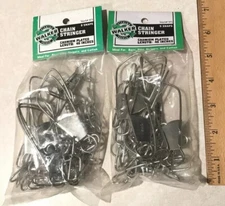 WALKER 9 Snap Swivel Chain Fishing Fish Stringer 46” LOT OF 2 PACKAGES NEW #9FS