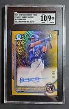 2022 Bowman Chrome Prospect Daniel Vasquez Gold Shimmer 31/50 SGC 10/9
