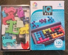 IQ FIT SMART GAMES & Brainwright CATSTAX MULTI-LEVEL LOGIC GAME Lot Of 2
