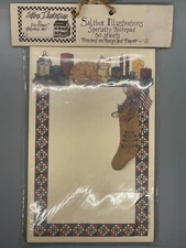 Vintage Notepad By Deb Strain  Saltbox Illustrations Cat, Quilt Country Design