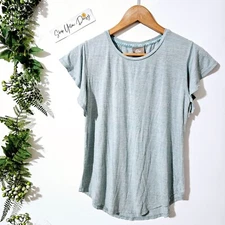 Anthropology Dolan Womens XS Modal/Spandex Short Sleeve Top Light Blue ~SS41.5