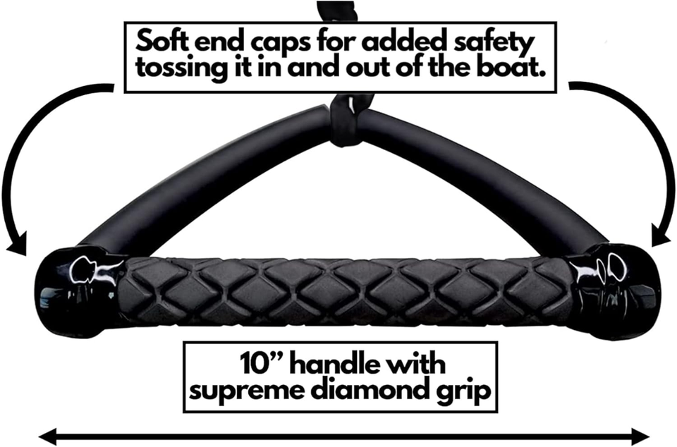 Wakesurf Rope with Handle Adjustable 25 Foot Tow Rope with 10" Handle