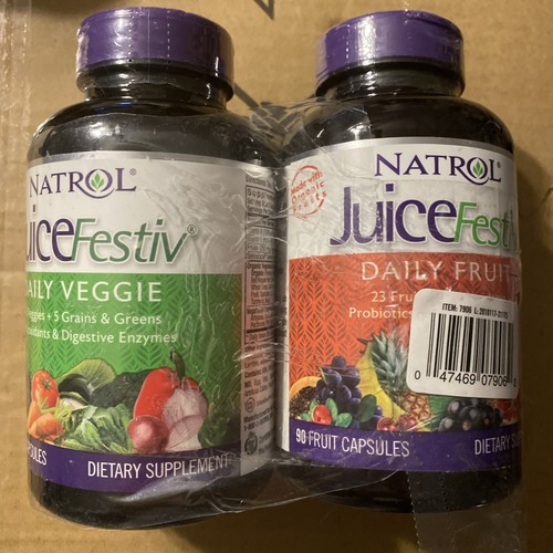 Natrol JuiceFestiv Daily Fruit & Veggie, 90 Caps Ea (45 Days)New 3/31 & 2/28/25