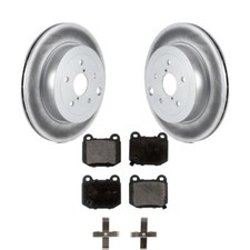 For Subaru Impreza WRX STI Rear Coated Disc Brake Rotors And Ceramic Pads Kit 