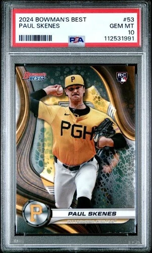 2024 BOWMAN'S BEST #53 PAUL SKENES🔥PSA 10🔥GEM MINT🔥