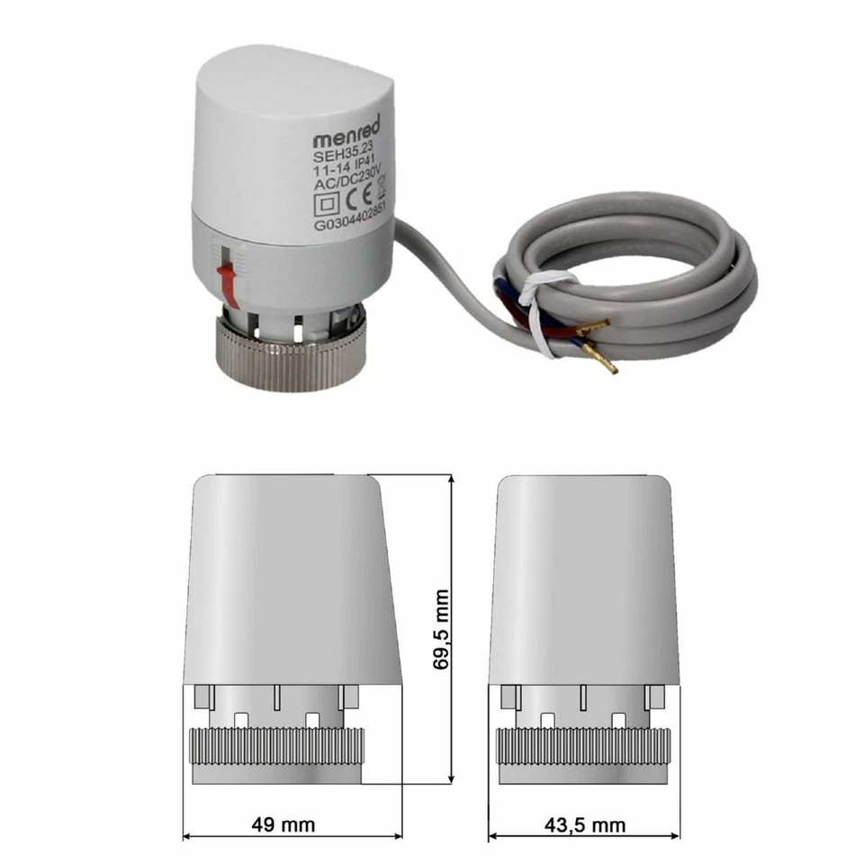Funk Komplett Set Menred 8.2RF u. E8.583RF inkl SEH35.23 Stellantrieb Thermostat - Bild 4 von 4