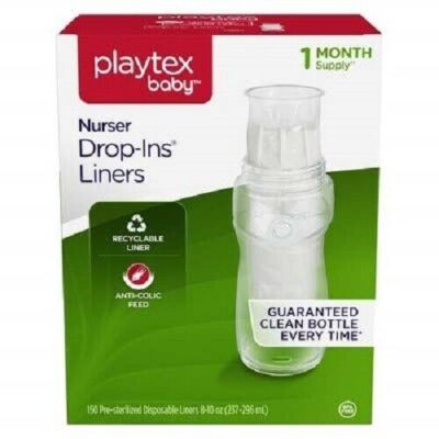 Playtex Baby Nurser Drop-Ins Baby Bottle Liners (150