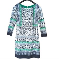 Vince Camuto Green Print Sheath Dress Size 6