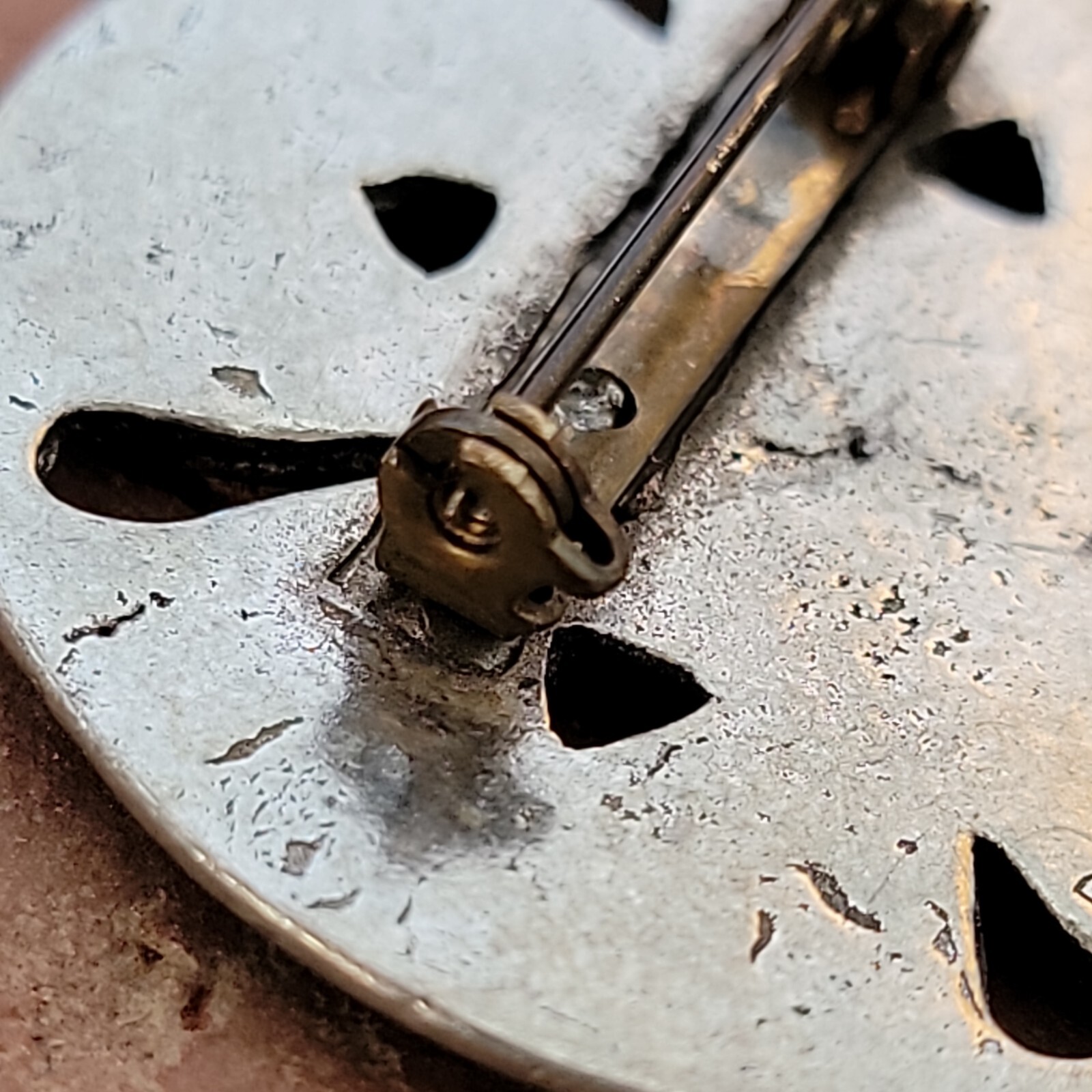 Solid Pewter Celtic Knot Brooch Kaleidoscope Effe… - image 6