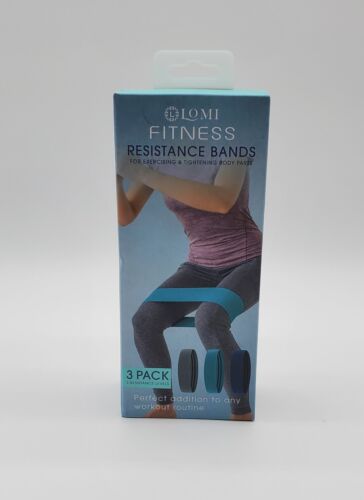 Lomi Fitness R esistance Bands Exercising Tightening Body Parts 3 pack - Afbeelding 1 van 4