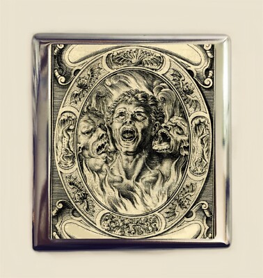 Memento Mori Cigarette Case Business Card ID Holder Wallet Goth The Damned 