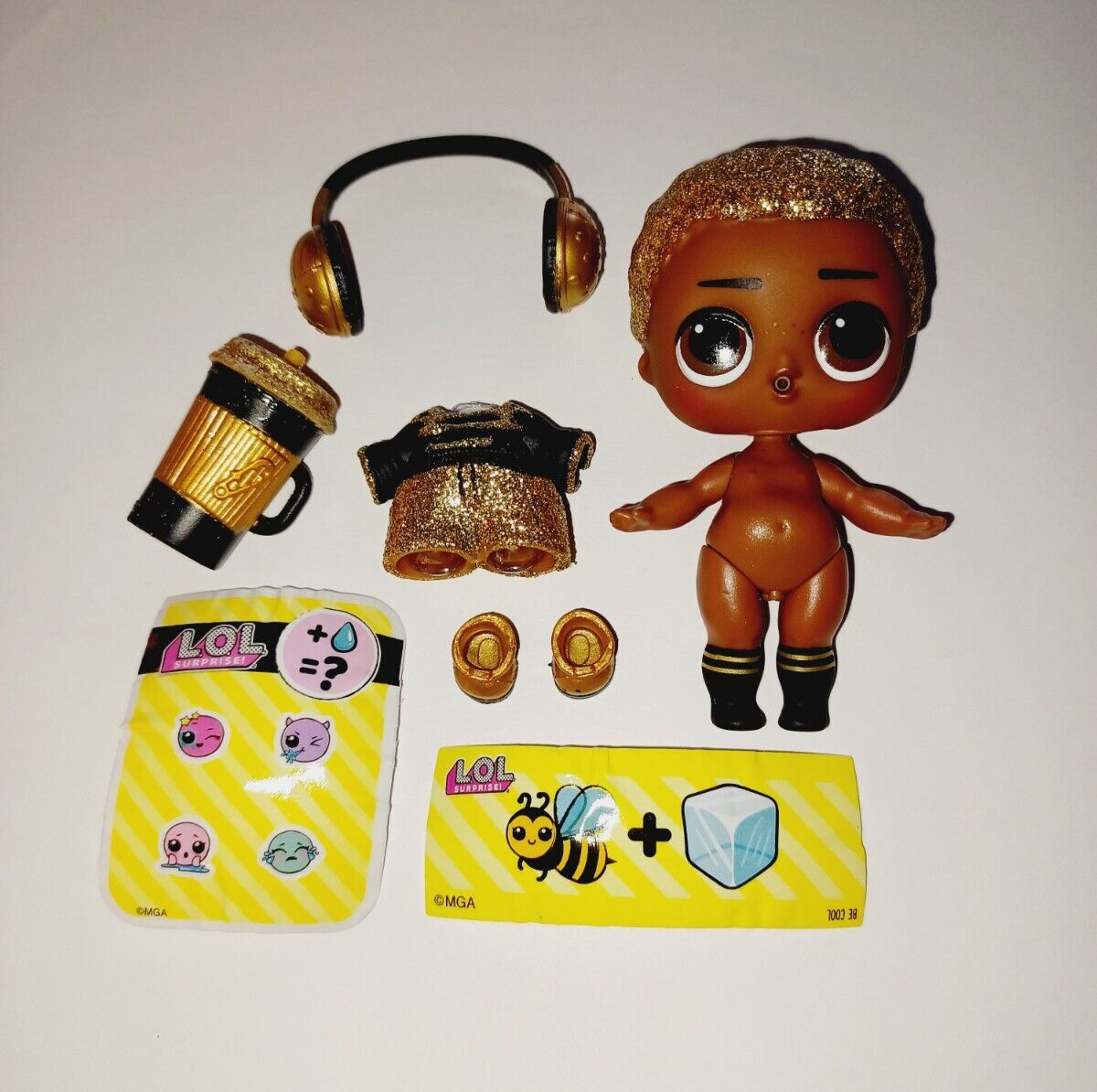 Lol Surprise Boy Doll King Bee with Outfit, Shoes, Earmuff