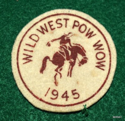 BOY SCOUT - 1945 FELT WILD WEST POW WOW PATCH - FREE SHIPPING