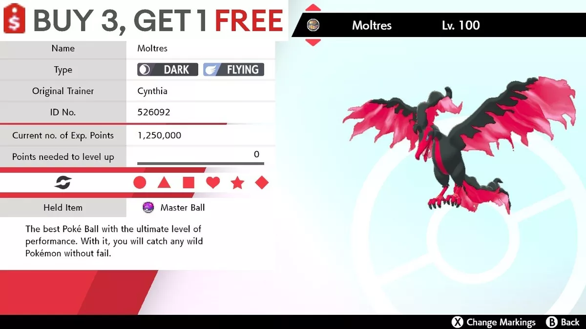 ✨ Moltres (Galar) ✨ Pokemon Sword and Shield Perfect IV 🚀 Fast Delivery 🚀