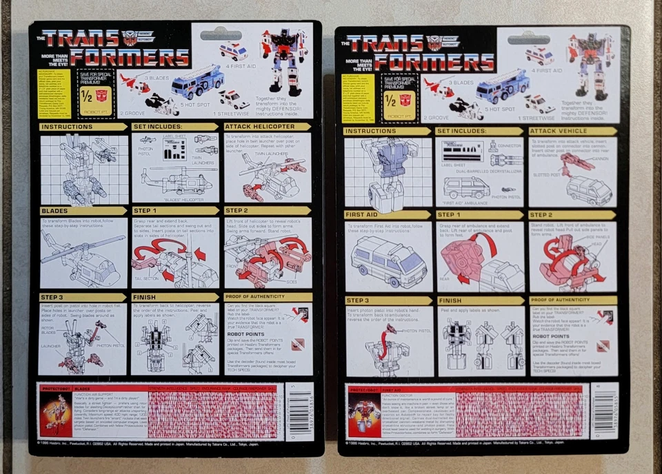 TRANSFORMERS G1 CARDED PROTECTOBOTS US SELLER MOSC RARE SET! DEFENSOR HOT SPOT - Image 4 of 4