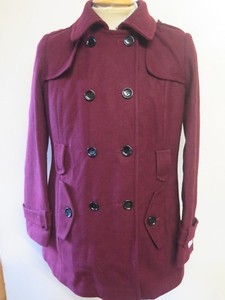 calvin klein burgundy coat