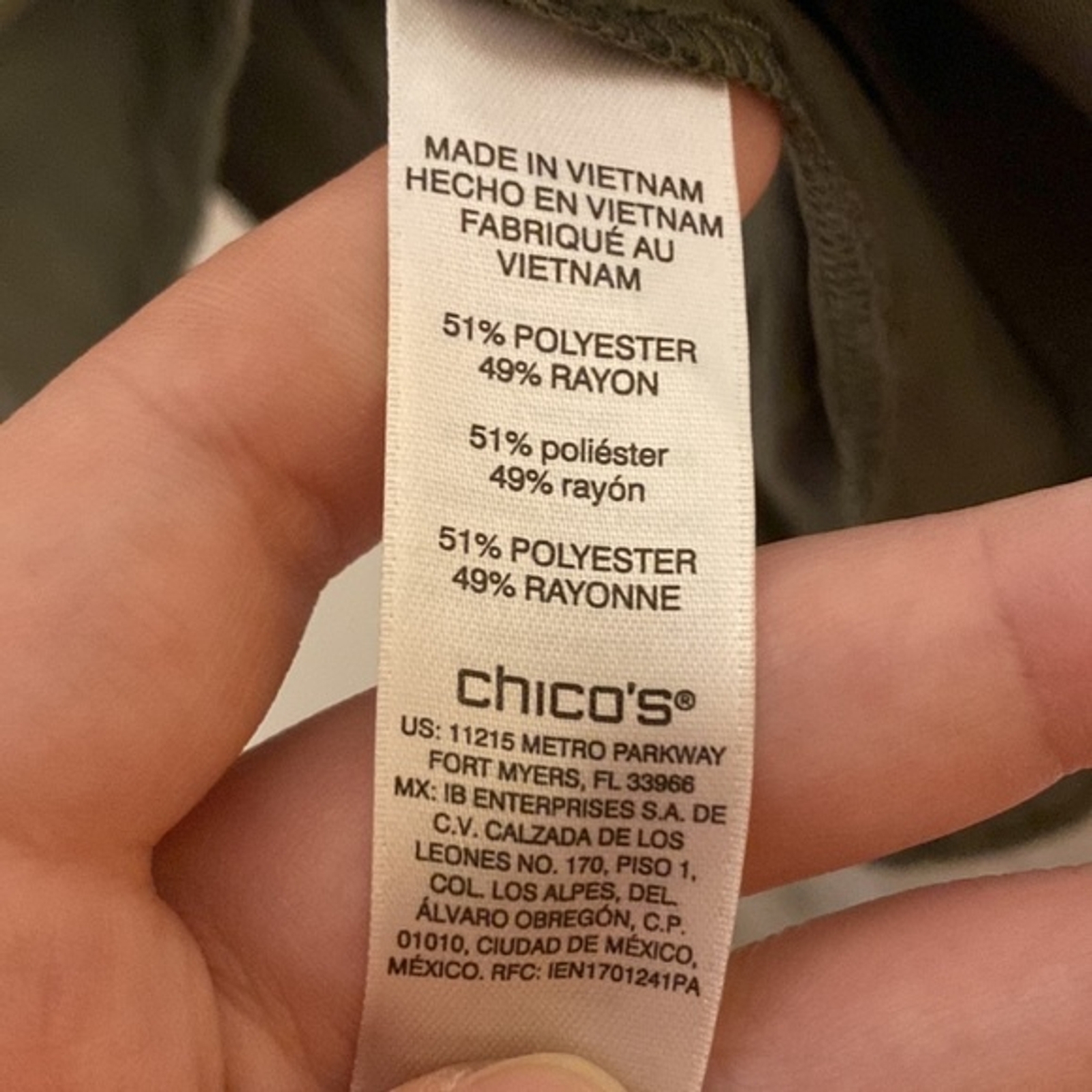 Chico's Layered Split-Back Popover Blouse Green 3… - image 9