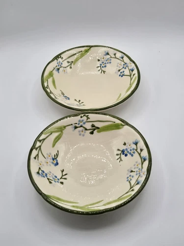 Vintage Lot of 2 Franciscan Forget Me Not Soup Cereal Bowl 7" Retired Pair