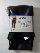 Spanx Assets Faux Leather Shaping Leggings Women Small Black 20258r