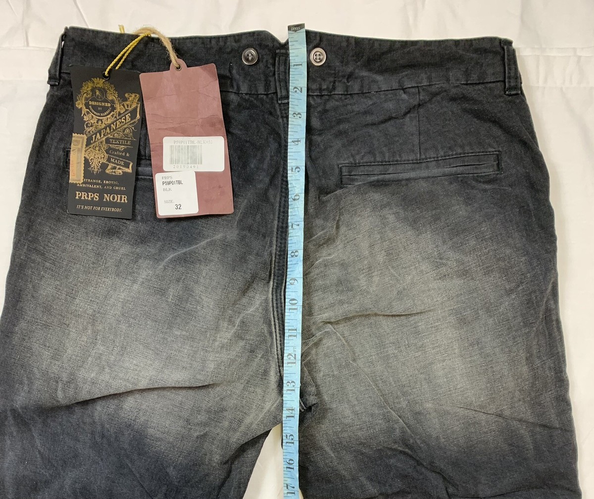 NEW PRPS NOIR Japanese Original Jeans Selvedge 32 (33) x 35 NEW PRPS NOIR Japanese Original Jeans Selvedge 32 (33) x 35
